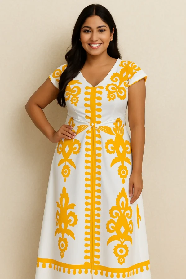 Front Knot A Line Dress - Image 2